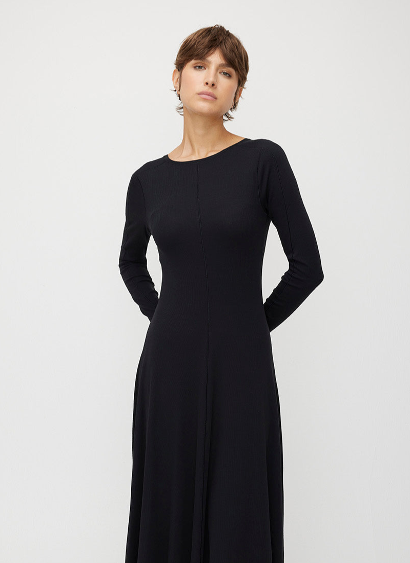 Poise High Neck V-Back Dress